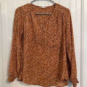 Long sleeve floral blouse